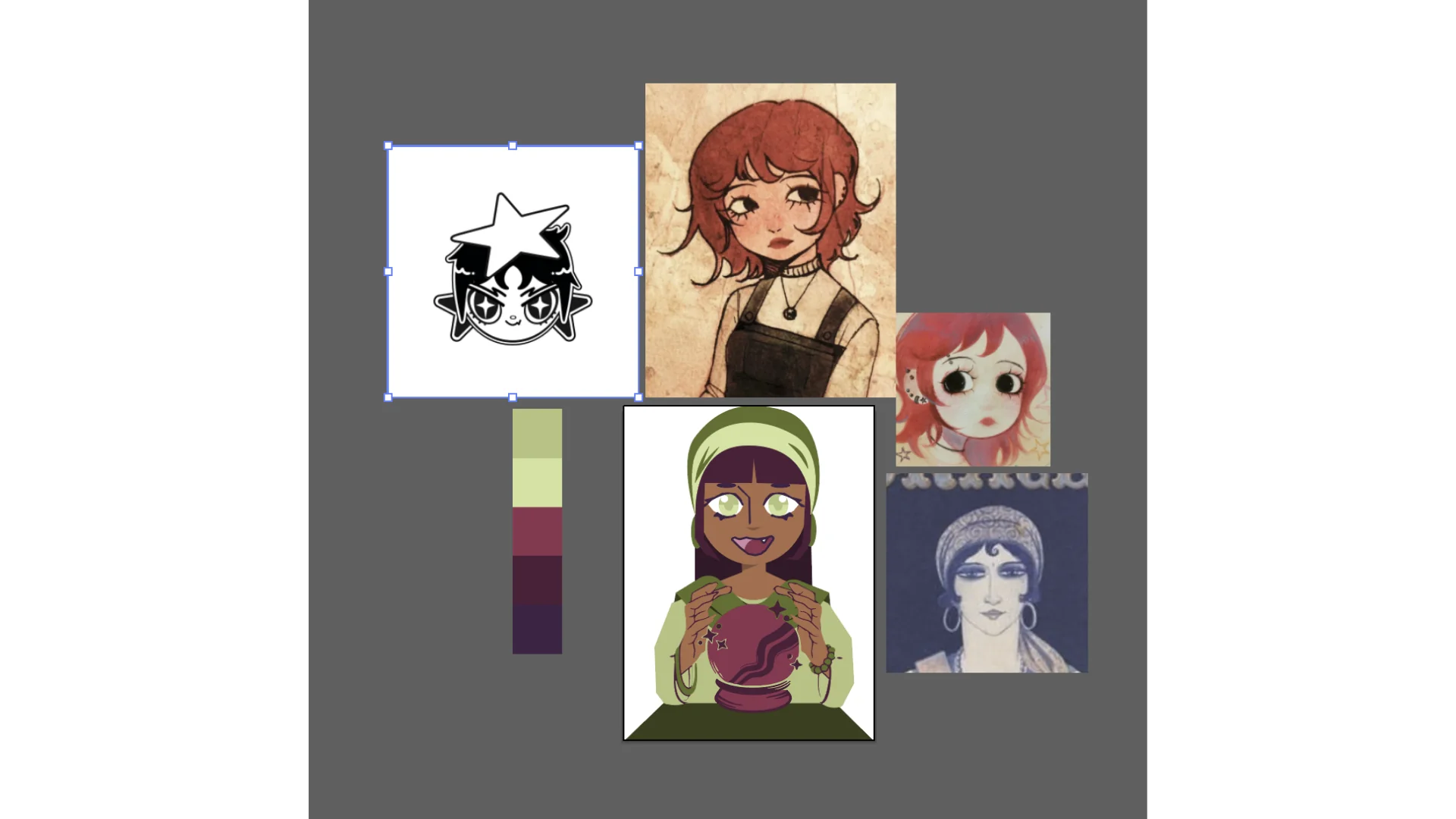 Working progress in Illustrator